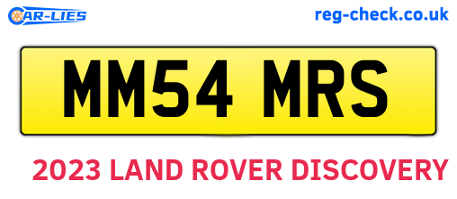 MM54MRS are the vehicle registration plates.
