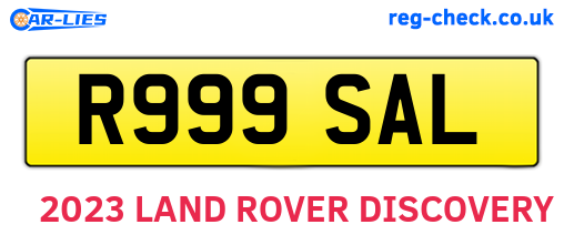 R999SAL are the vehicle registration plates.