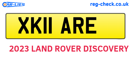 XK11ARE are the vehicle registration plates.