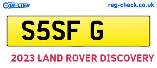 S5SFG are the vehicle registration plates.