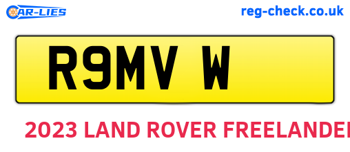R9MVW are the vehicle registration plates.