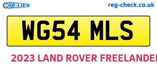 WG54MLS are the vehicle registration plates.