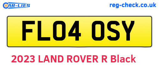 FL04OSY are the vehicle registration plates.
