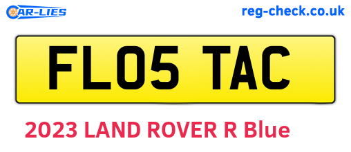 FL05TAC are the vehicle registration plates.