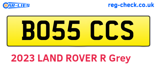 BO55CCS are the vehicle registration plates.