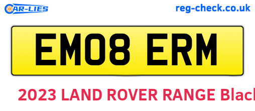 EM08ERM are the vehicle registration plates.