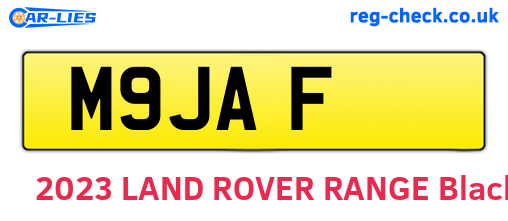 M9JAF are the vehicle registration plates.