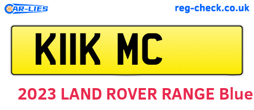 K11KMC are the vehicle registration plates.