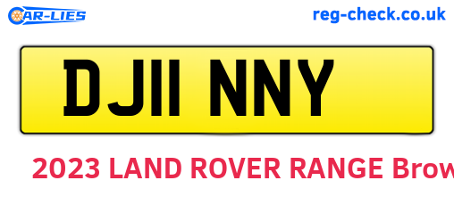 DJ11NNY are the vehicle registration plates.