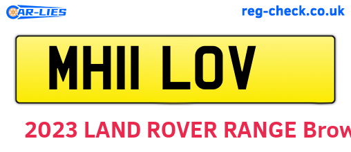 MH11LOV are the vehicle registration plates.