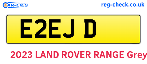 E2EJD are the vehicle registration plates.