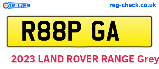 R88PGA are the vehicle registration plates.