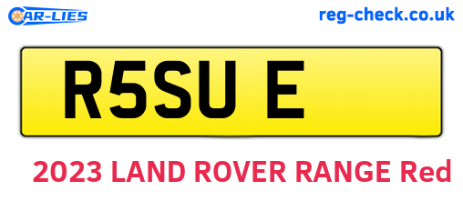 R5SUE are the vehicle registration plates.