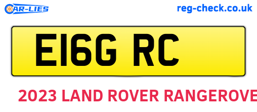 E16GRC are the vehicle registration plates.