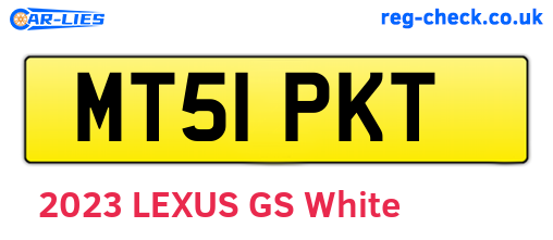 MT51PKT are the vehicle registration plates.