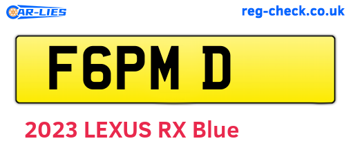 F6PMD are the vehicle registration plates.