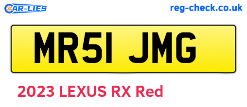MR51JMG are the vehicle registration plates.