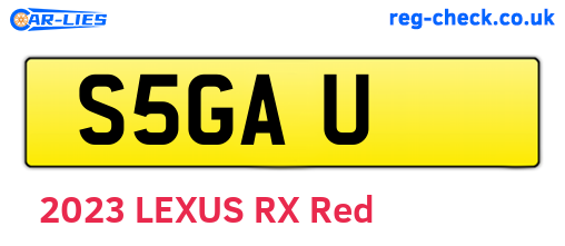 S5GAU are the vehicle registration plates.