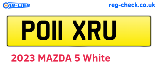 PO11XRU are the vehicle registration plates.