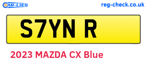 S7YNR are the vehicle registration plates.