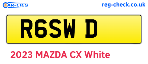 R6SWD are the vehicle registration plates.