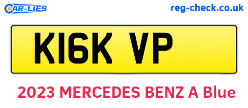K16KVP are the vehicle registration plates.