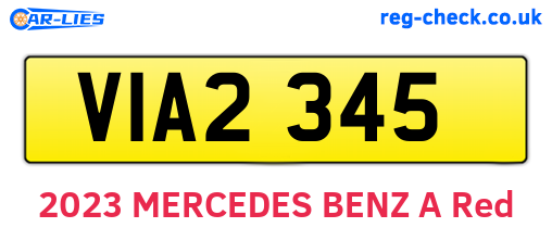 VIA2345 are the vehicle registration plates.