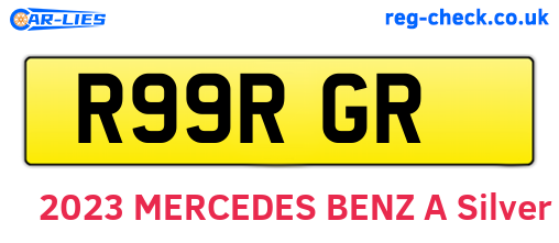 R99RGR are the vehicle registration plates.