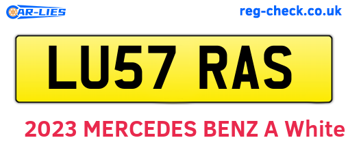 LU57RAS are the vehicle registration plates.