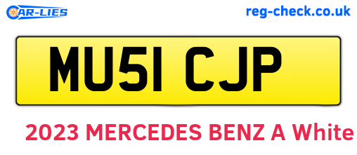 MU51CJP are the vehicle registration plates.