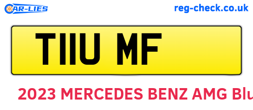 T11UMF are the vehicle registration plates.