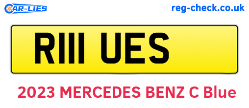 R111UES are the vehicle registration plates.