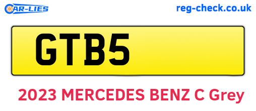 GTB5 are the vehicle registration plates.