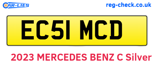 EC51MCD are the vehicle registration plates.