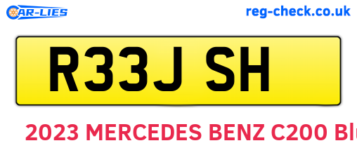 R33JSH are the vehicle registration plates.