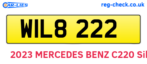 WIL8222 are the vehicle registration plates.