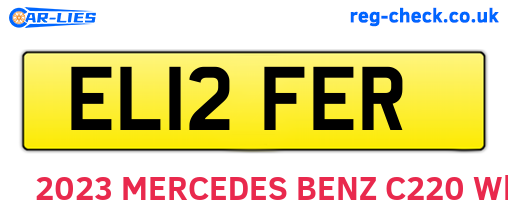 EL12FER are the vehicle registration plates.