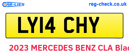 LY14CHY are the vehicle registration plates.