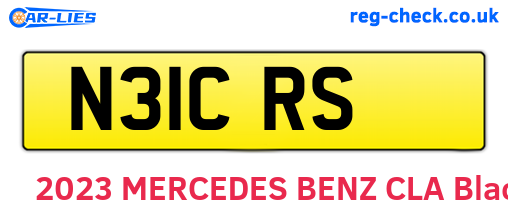 N31CRS are the vehicle registration plates.