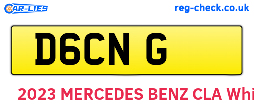 D6CNG are the vehicle registration plates.