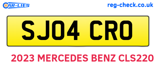SJ04CRO are the vehicle registration plates.