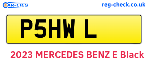 P5HWL are the vehicle registration plates.