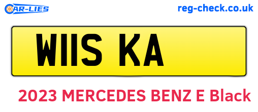 W11SKA are the vehicle registration plates.
