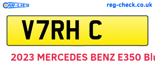 V7RHC are the vehicle registration plates.