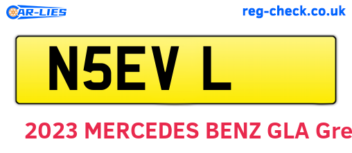 N5EVL are the vehicle registration plates.