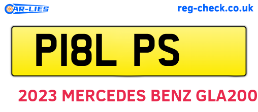 P18LPS are the vehicle registration plates.