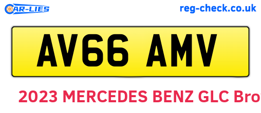 AV66AMV are the vehicle registration plates.