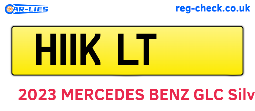 H11KLT are the vehicle registration plates.