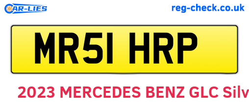MR51HRP are the vehicle registration plates.