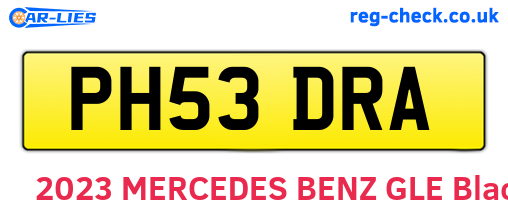 PH53DRA are the vehicle registration plates.